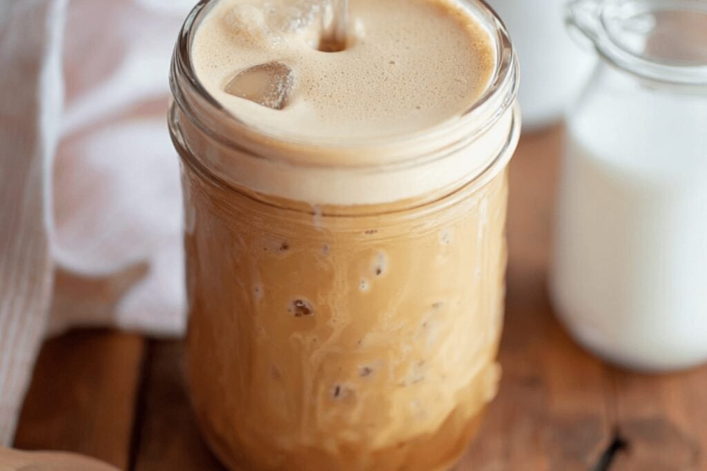 Homemade Iced Brown Sugar Oat Milk Espresso