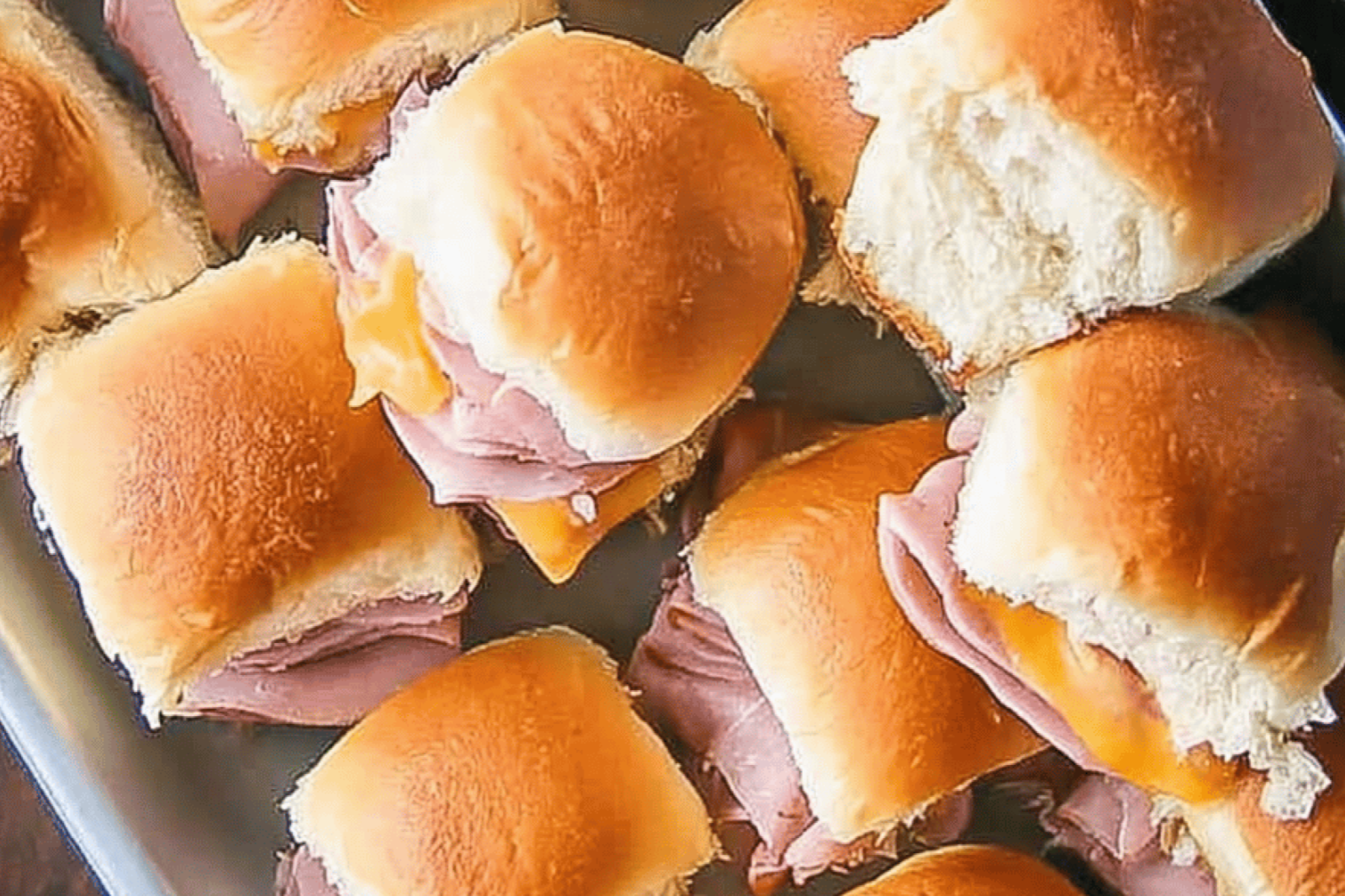 Hot Ham and Cheese Party Sliders