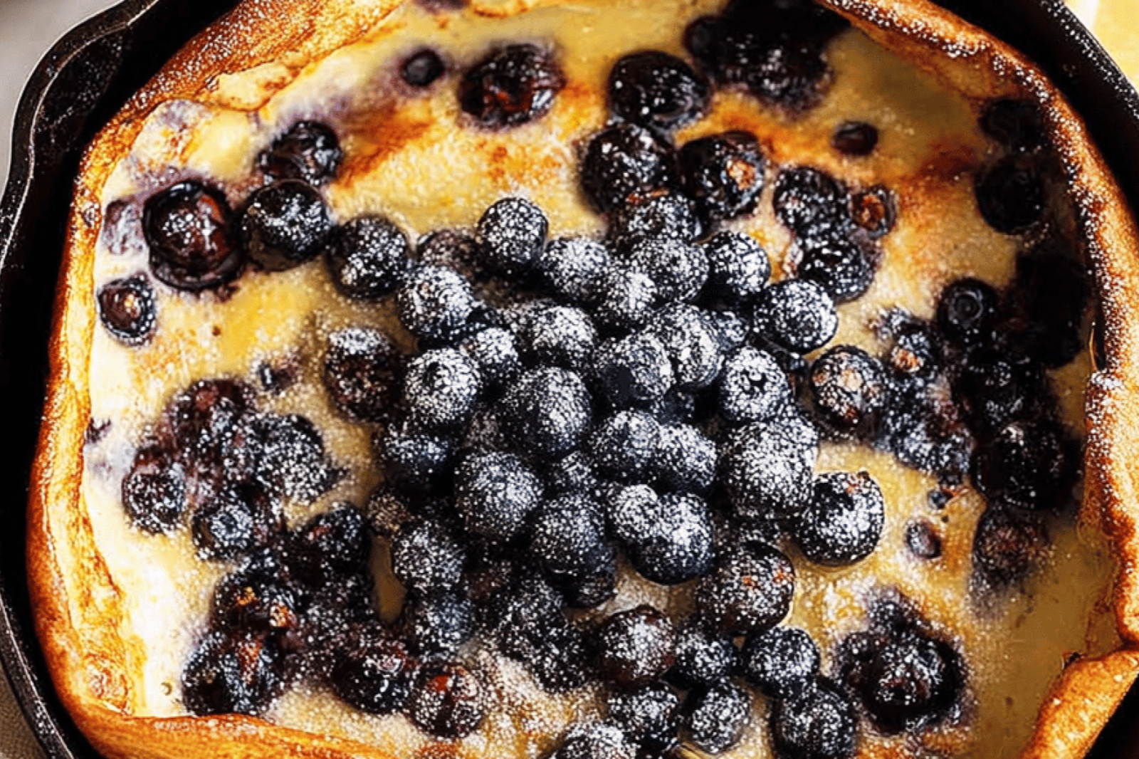 Lemon Blueberry Dutch Baby for Six