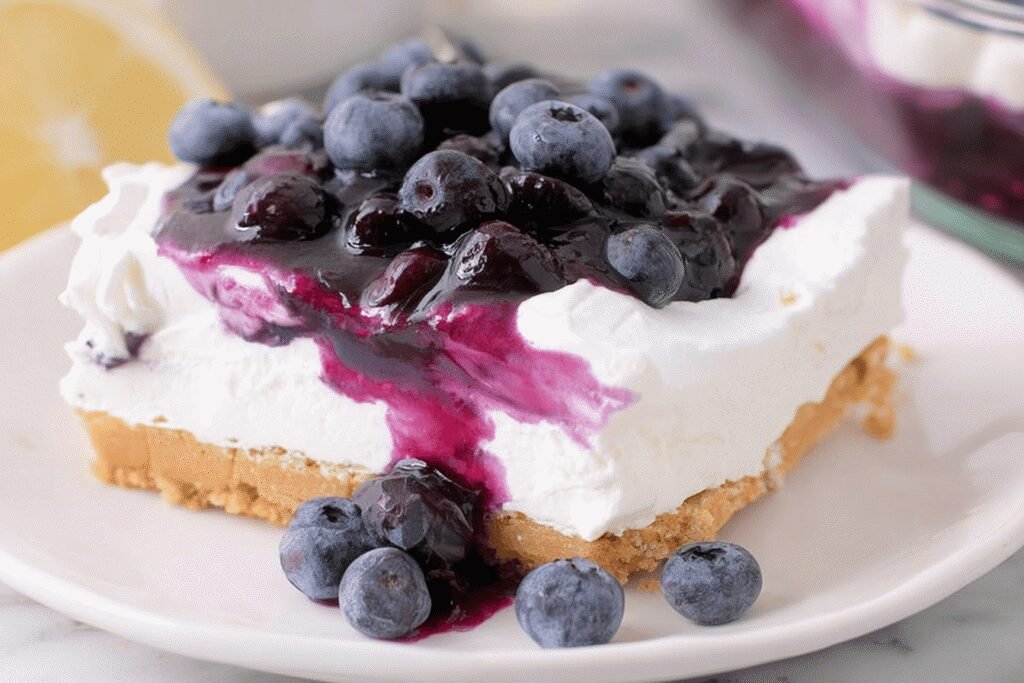 Lemony Blueberry No-Bake Delight