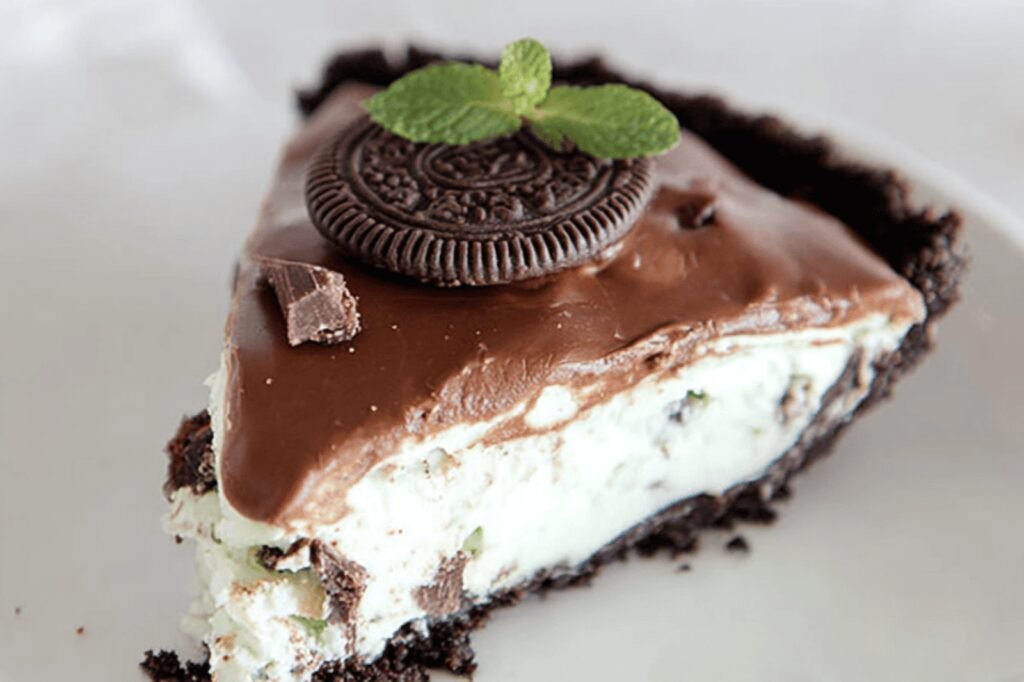 Mint Chocolate Ice Cream Grasshopper Pie