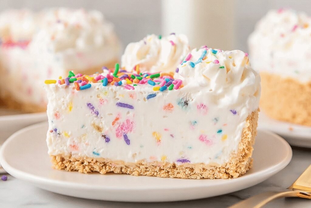 No-Bake Funfetti Cheesecake Delight
