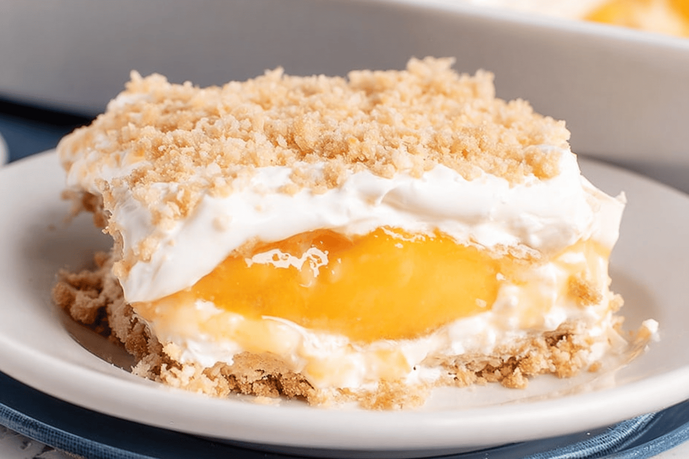 No-Bake Peach Yum Yum Delight