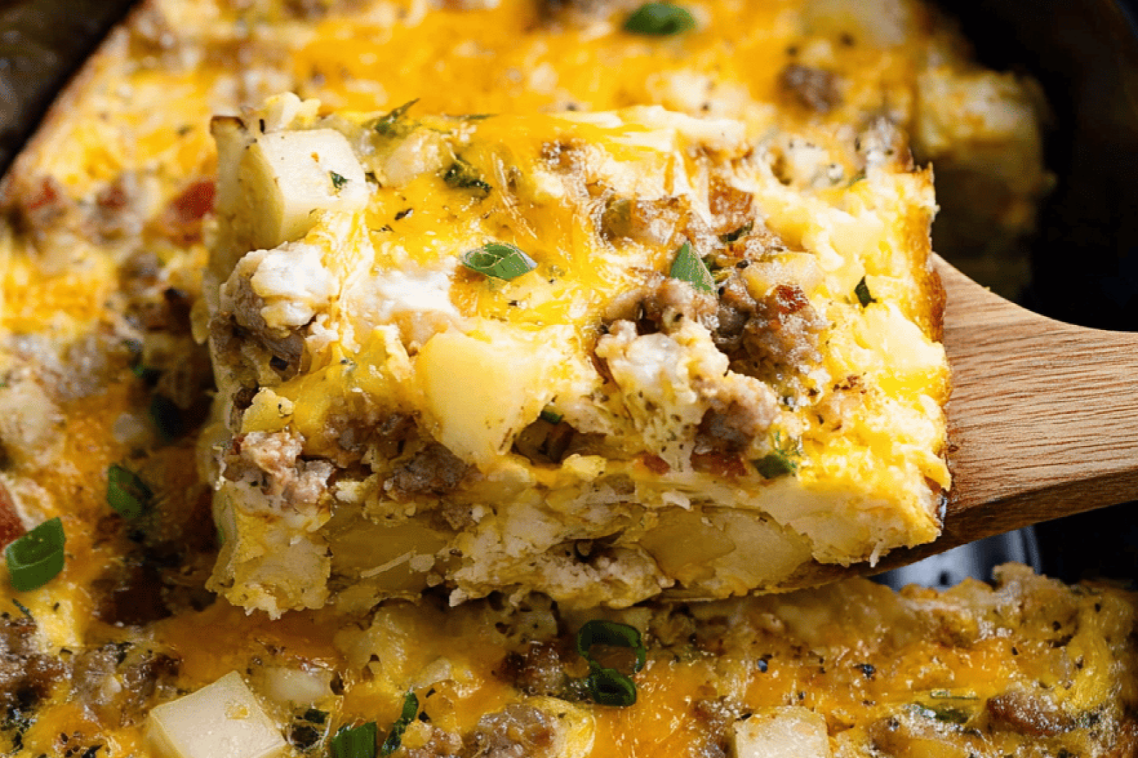 Overnight Sausage Hash Brown Breakfast Casserole