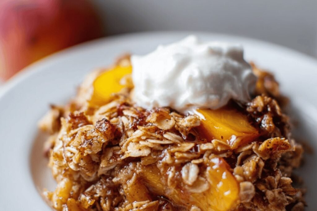 Peach-Packed Baked Oatmeal Delight