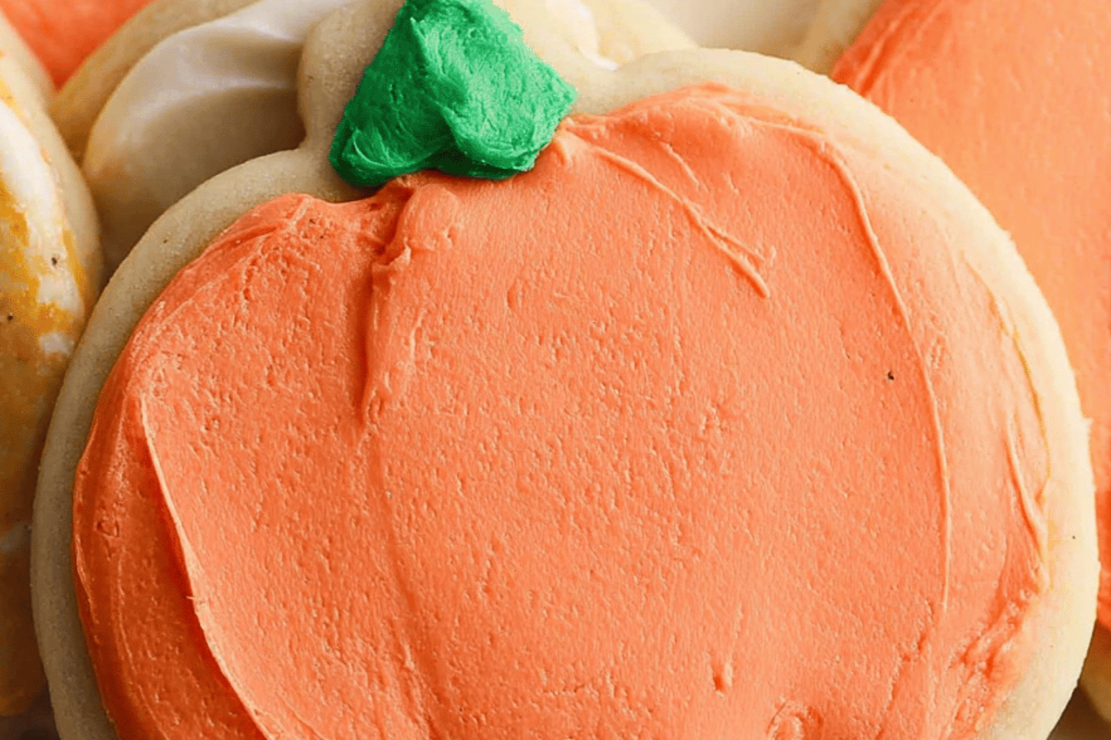 Pumpkin-Shaped Sugar Cookies for Fall
