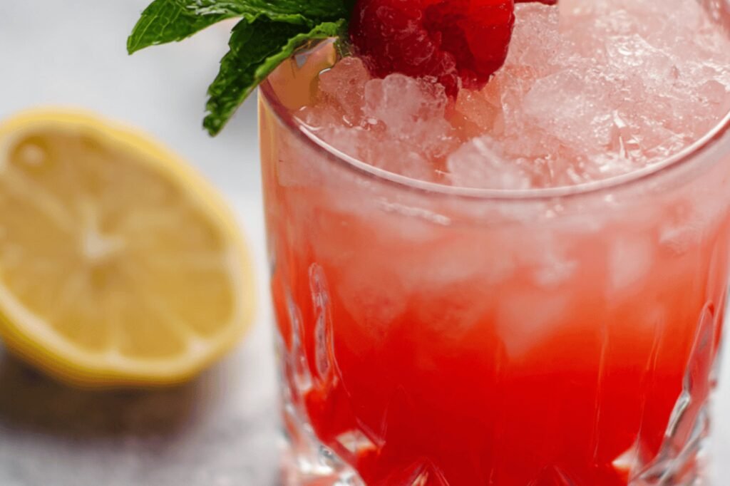 Raspberry Bourbon Summer Smash