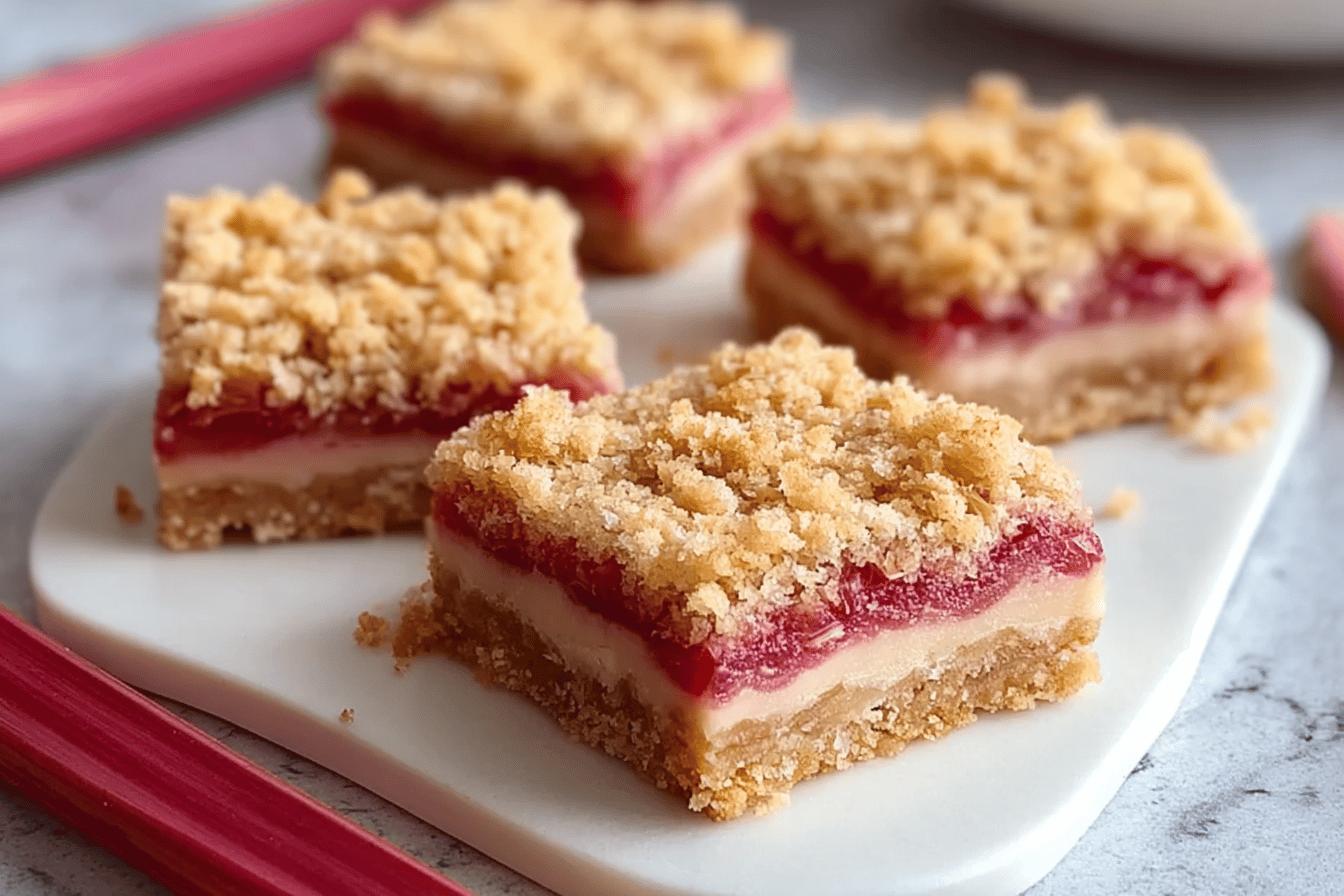 Rhubarb Cream Cheese Dessert Bars