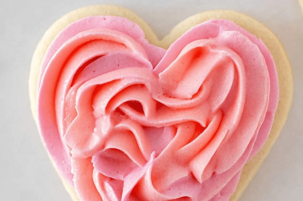 Soft Chewy Valentine Heart Sugar Cookies