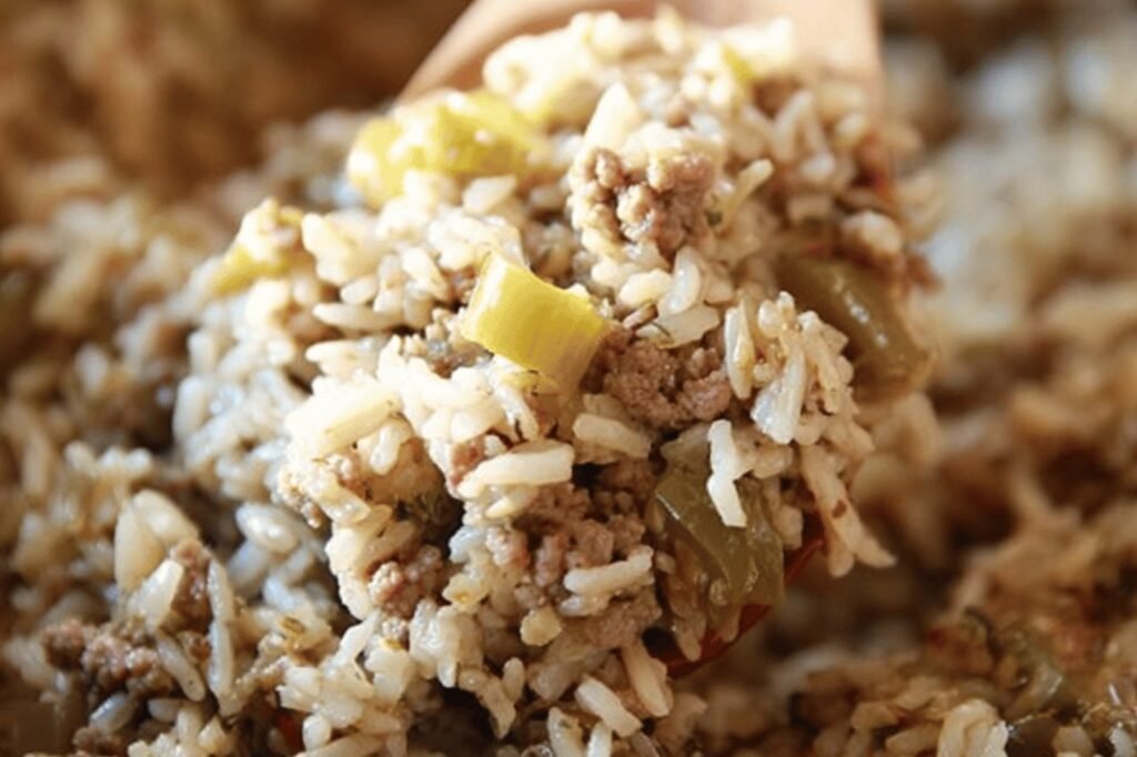 Spicy Dirty Rice for Mardi Gras