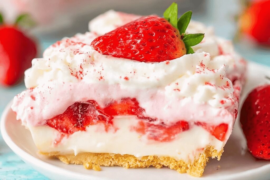 Strawberry Delight No Bake Dessert