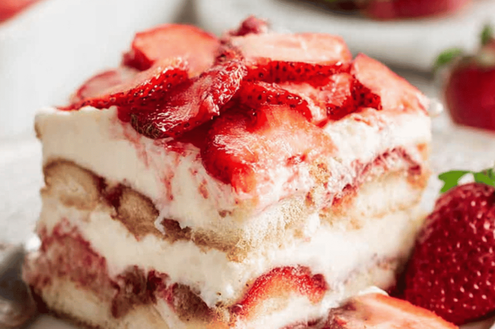 Strawberry Tiramisu No-Bake Dessert Delight
