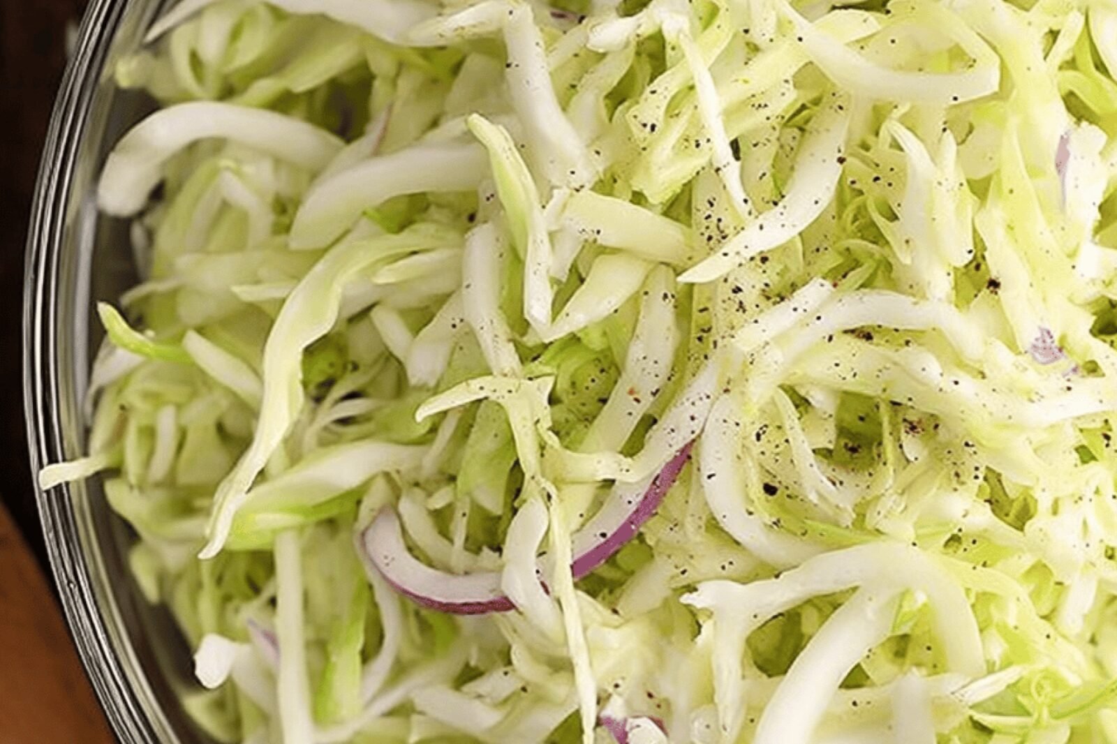 Tangy Vinegar Slaw with Cabbage and Onion