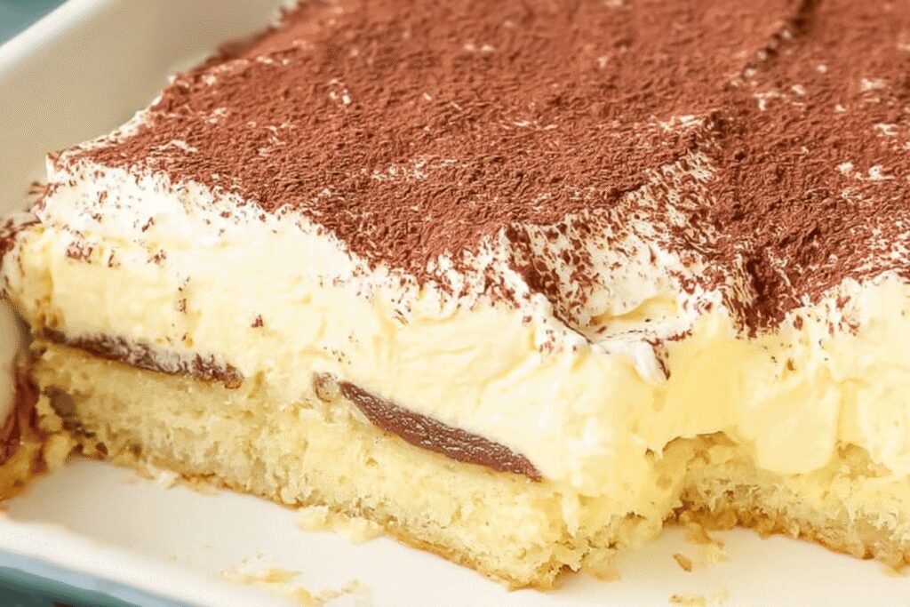 Tiramisu Poke Cake Delight