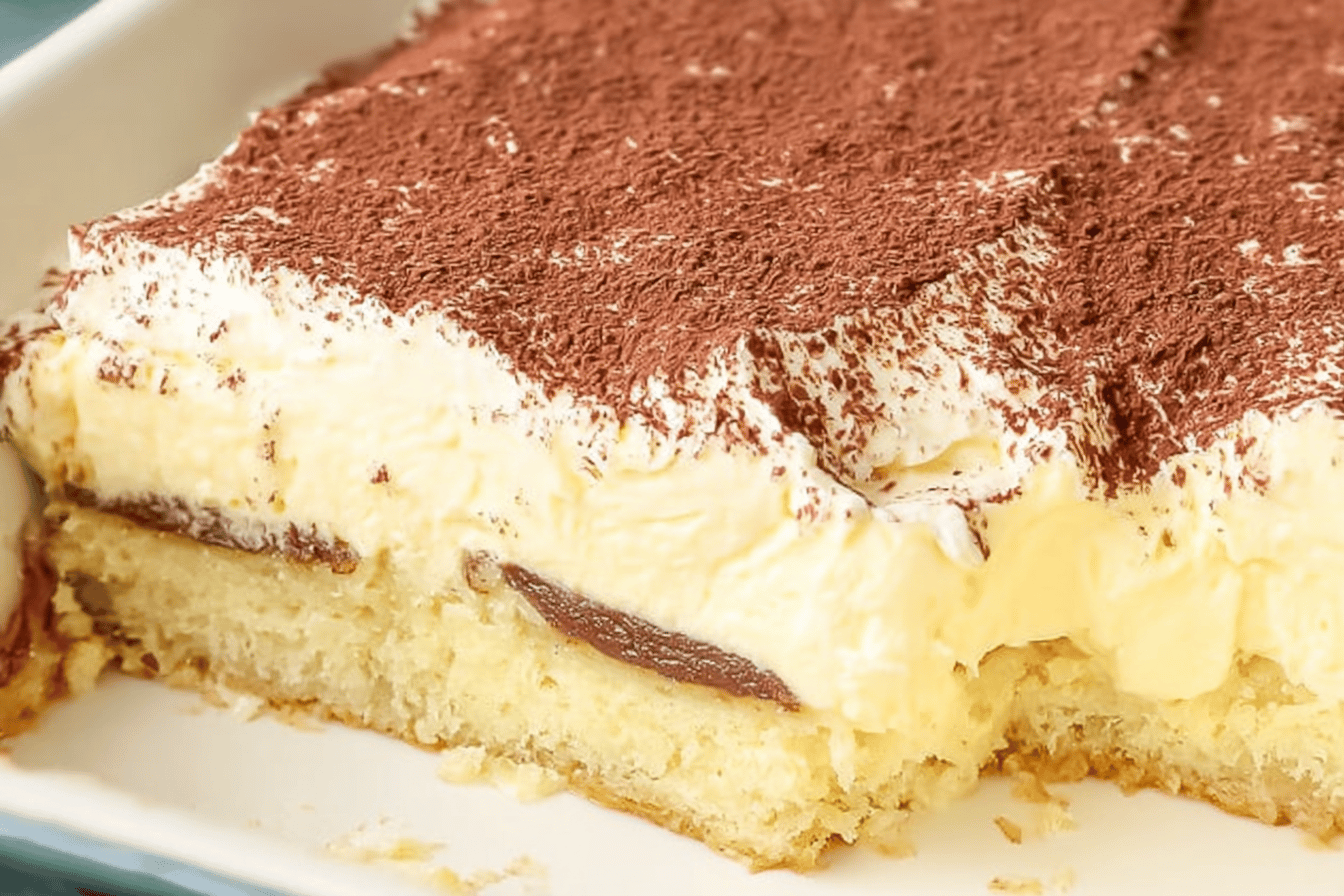 Tiramisu Poke Cake Delight
