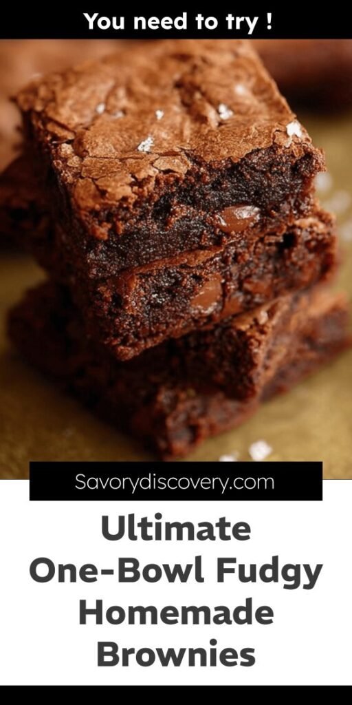 Ultimate One-Bowl Fudgy Homemade Brownies