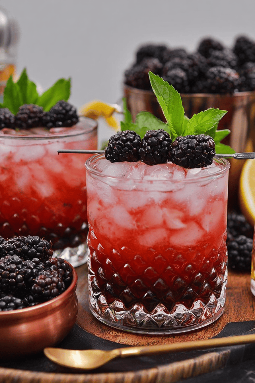 Blackberry Bourbon Smash Cocktail