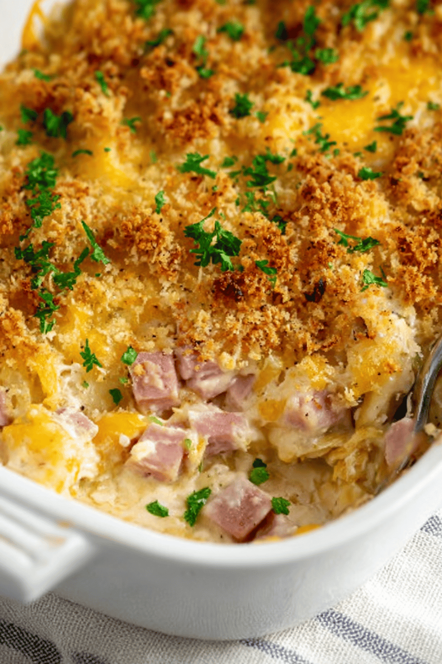 Cheesy Chicken Ham Bake