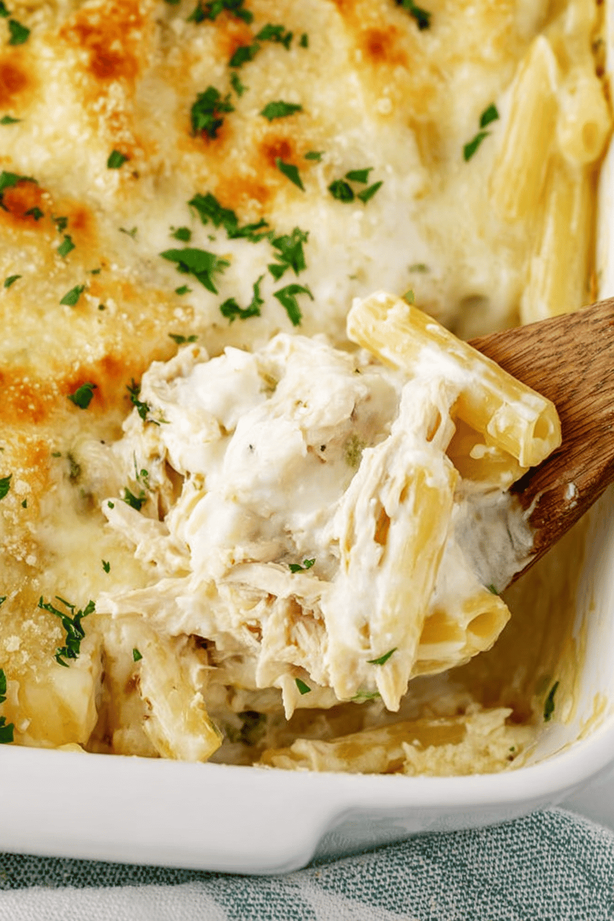 Creamy Chicken Alfredo Casserole