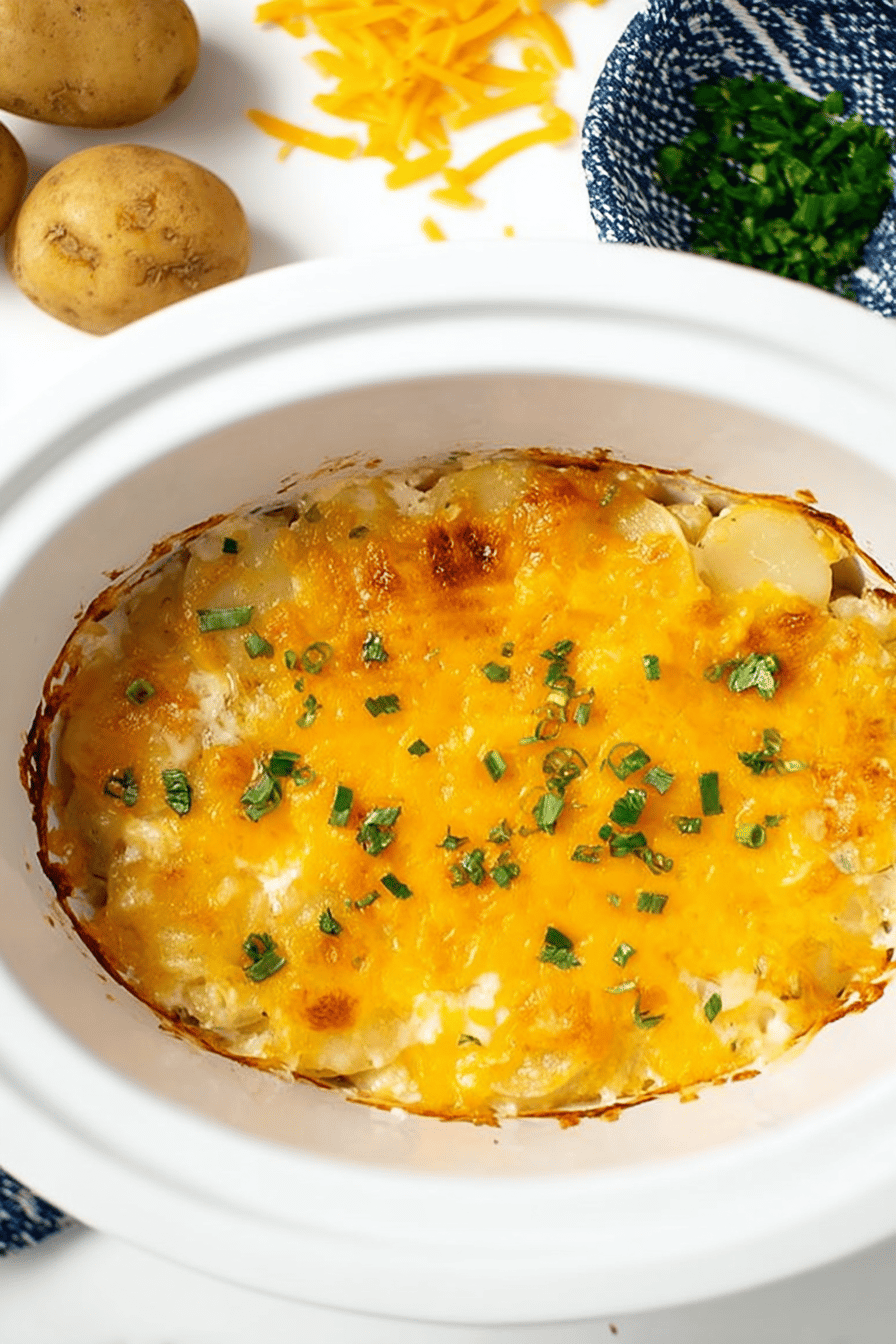 Creamy Slow Cooker Potato Gratin