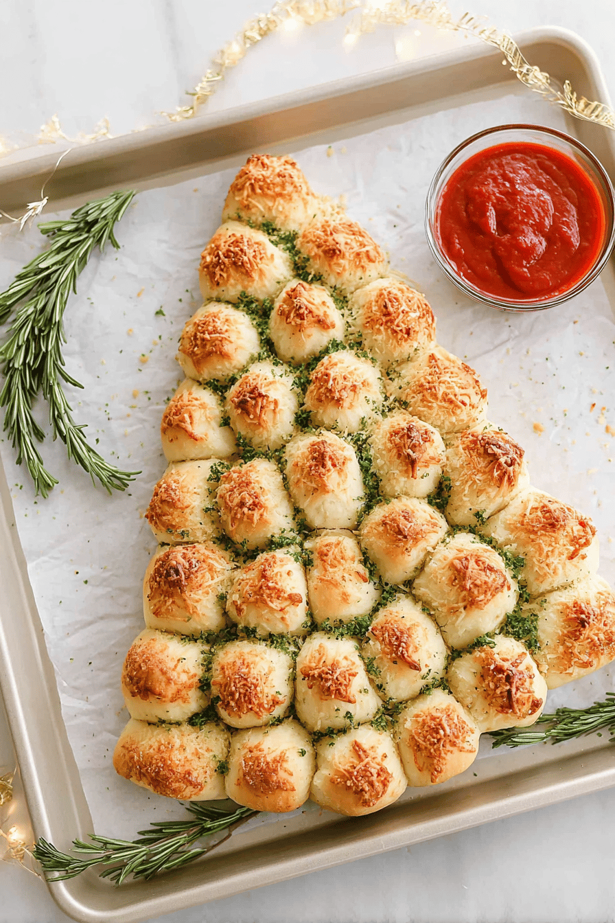 Festive Christmas Tree Pull-Apart Bread