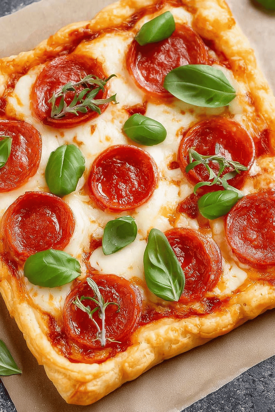 Flaky Puff Pastry Pizza Bites