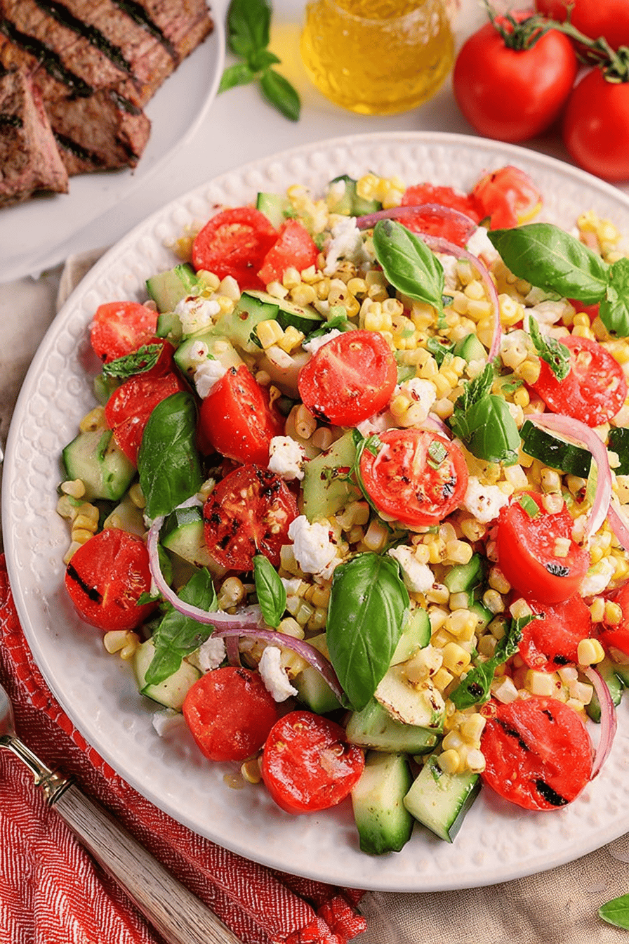 Grilled Corn Tomato Summer Salad
