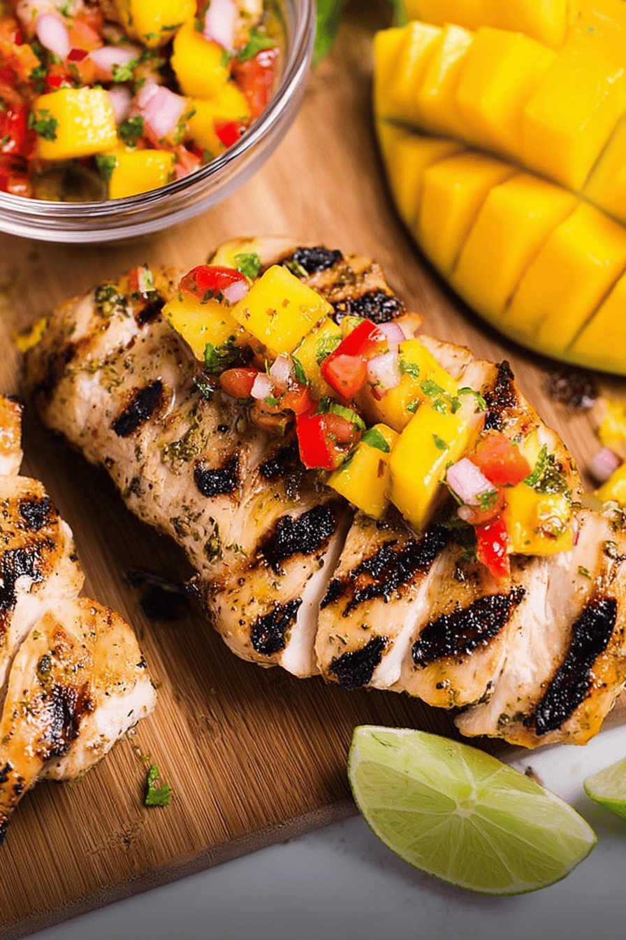 Grilled Mango Chicken Skewers