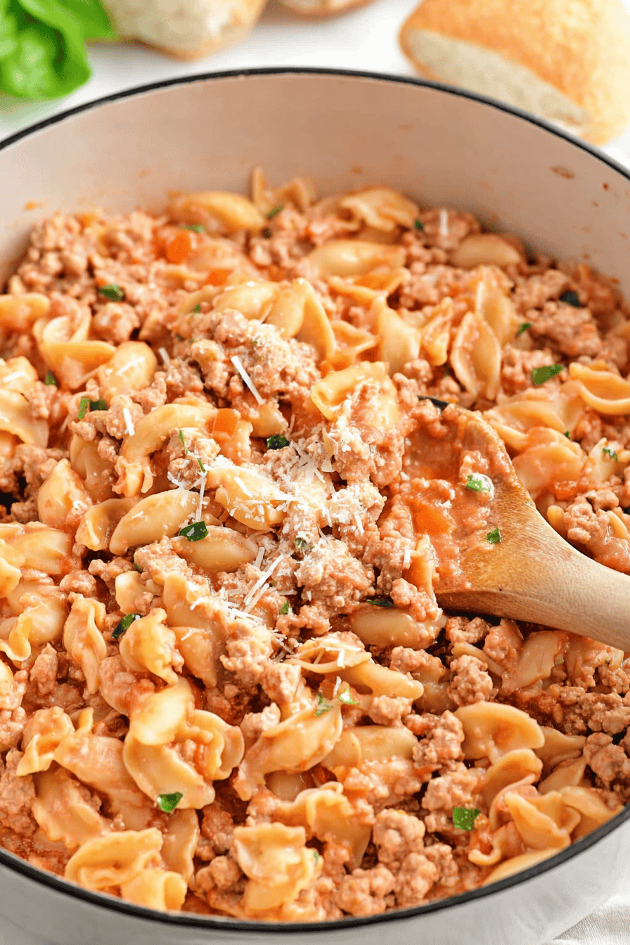 Ground Turkey Pasta Skillet Dinner