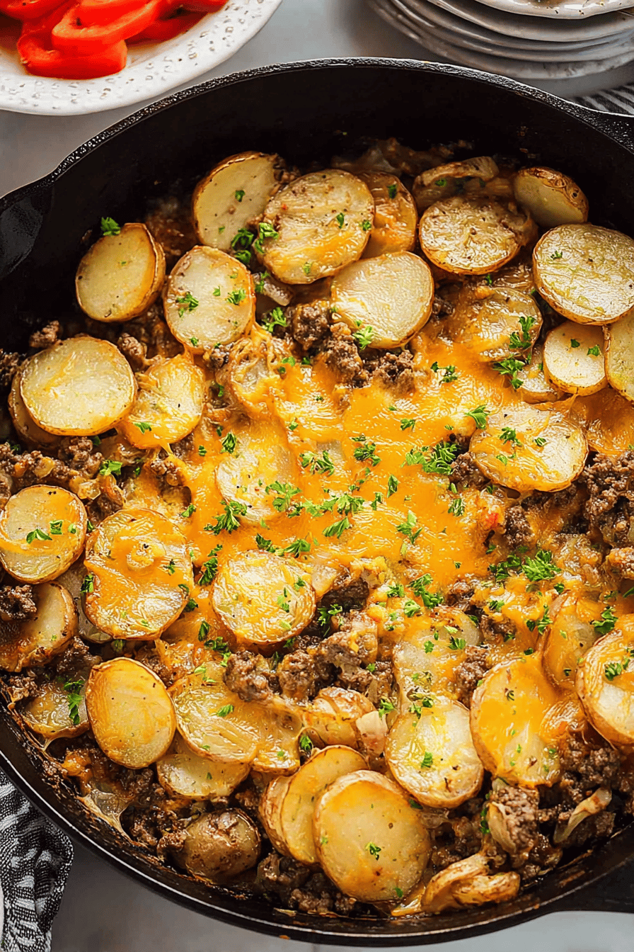 Hearty Ground Beef and Potato Skillet
