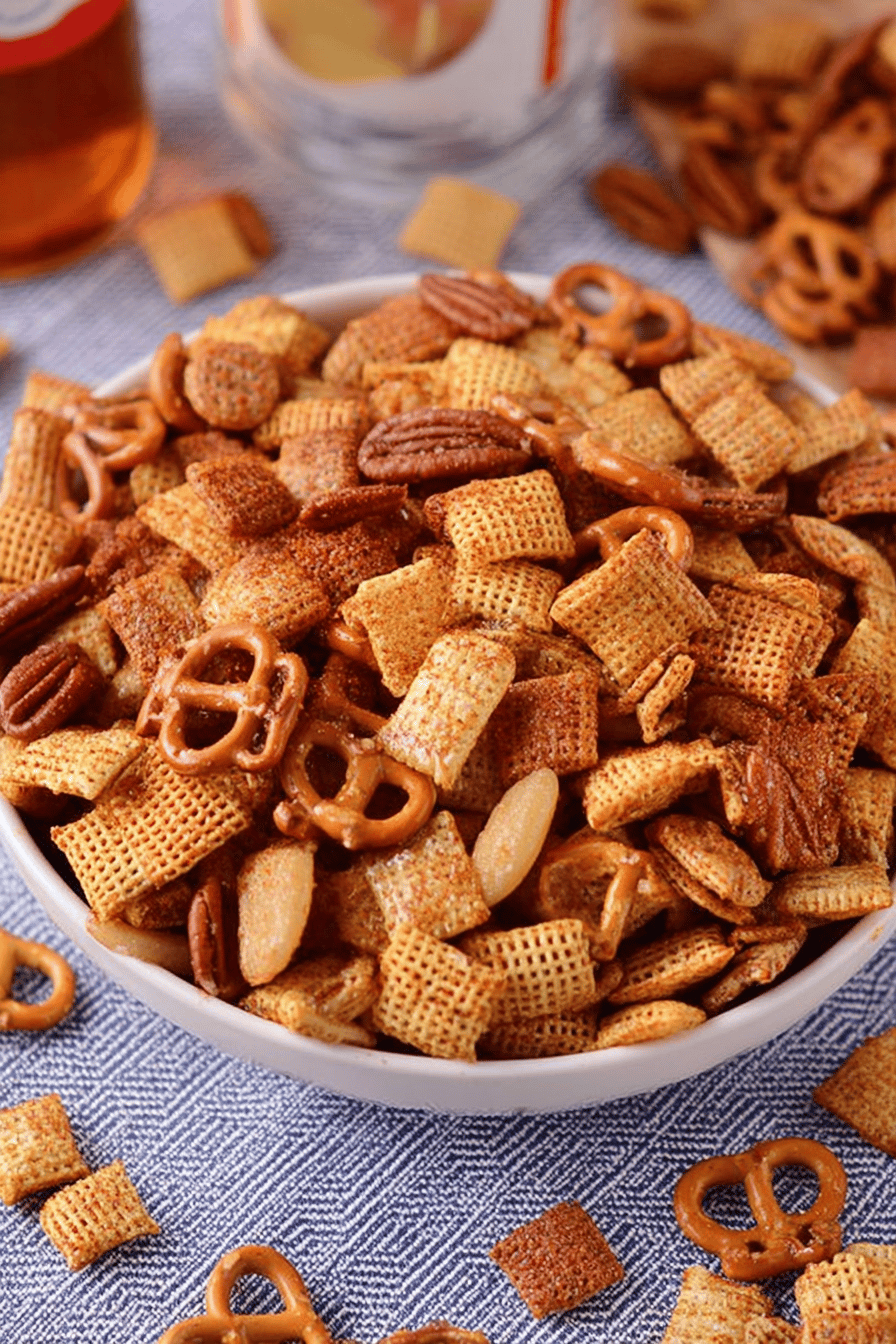 Hot Honey Spiced Chex Mix