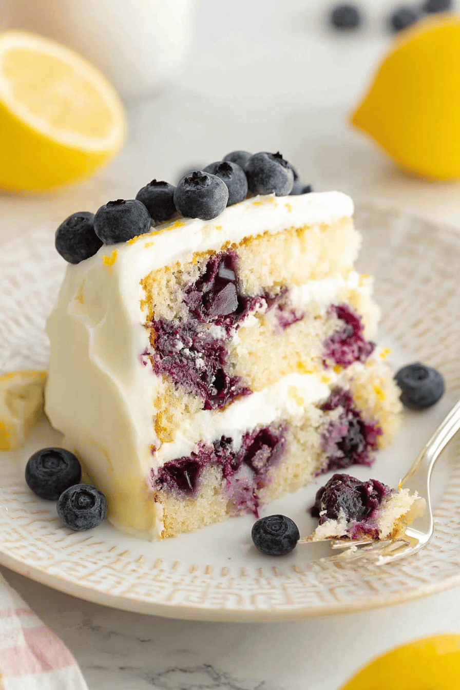 Lemon Blueberry Delight Cake