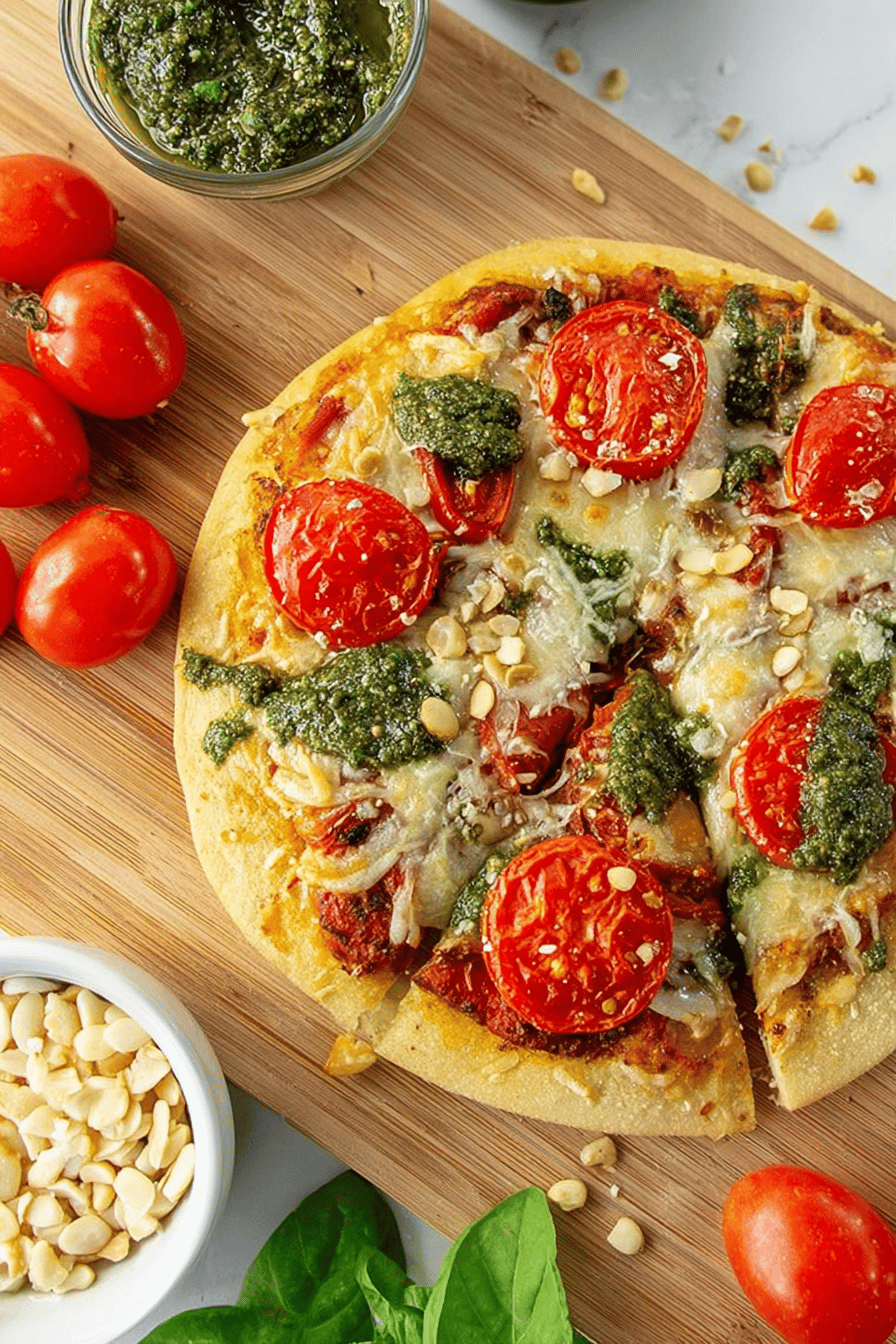 Pesto Tomato Pizza Delight