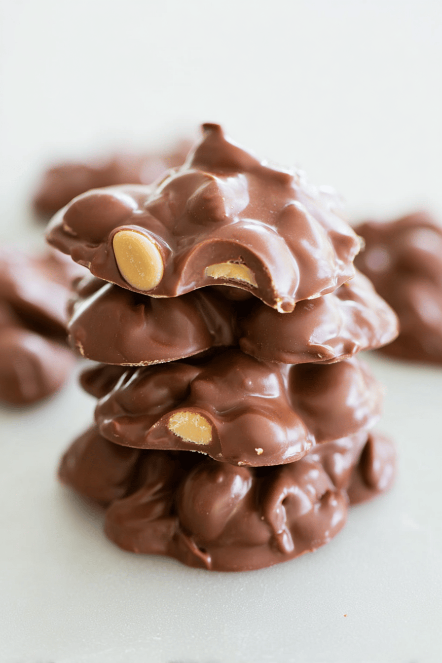 Slow Cooker Chocolate Candy Clusters