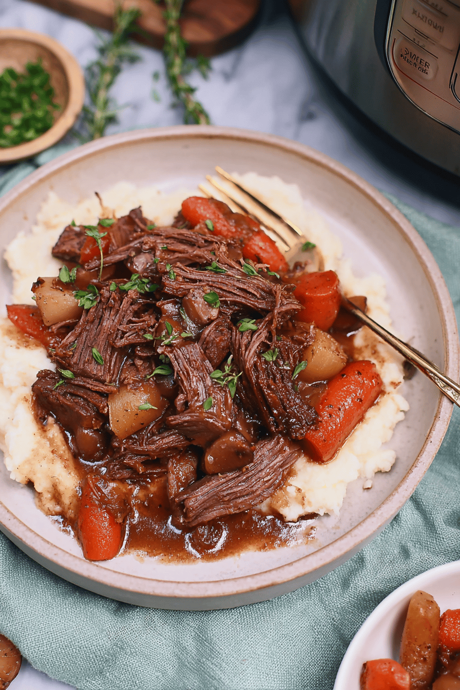 Balsamic Slow Cooker Pot Roast Recipe