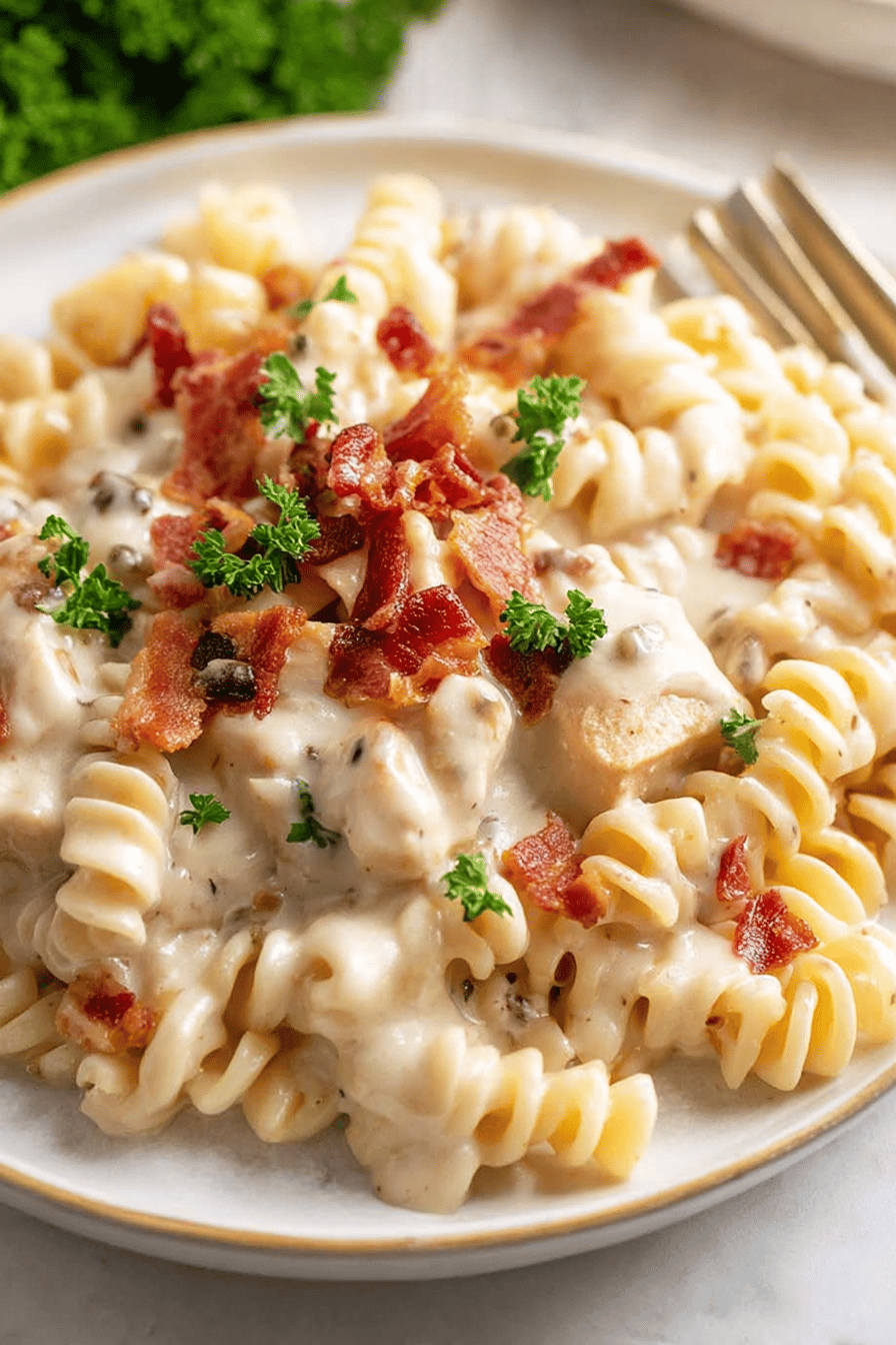 Creamy Bacon Ranch Chicken Pasta