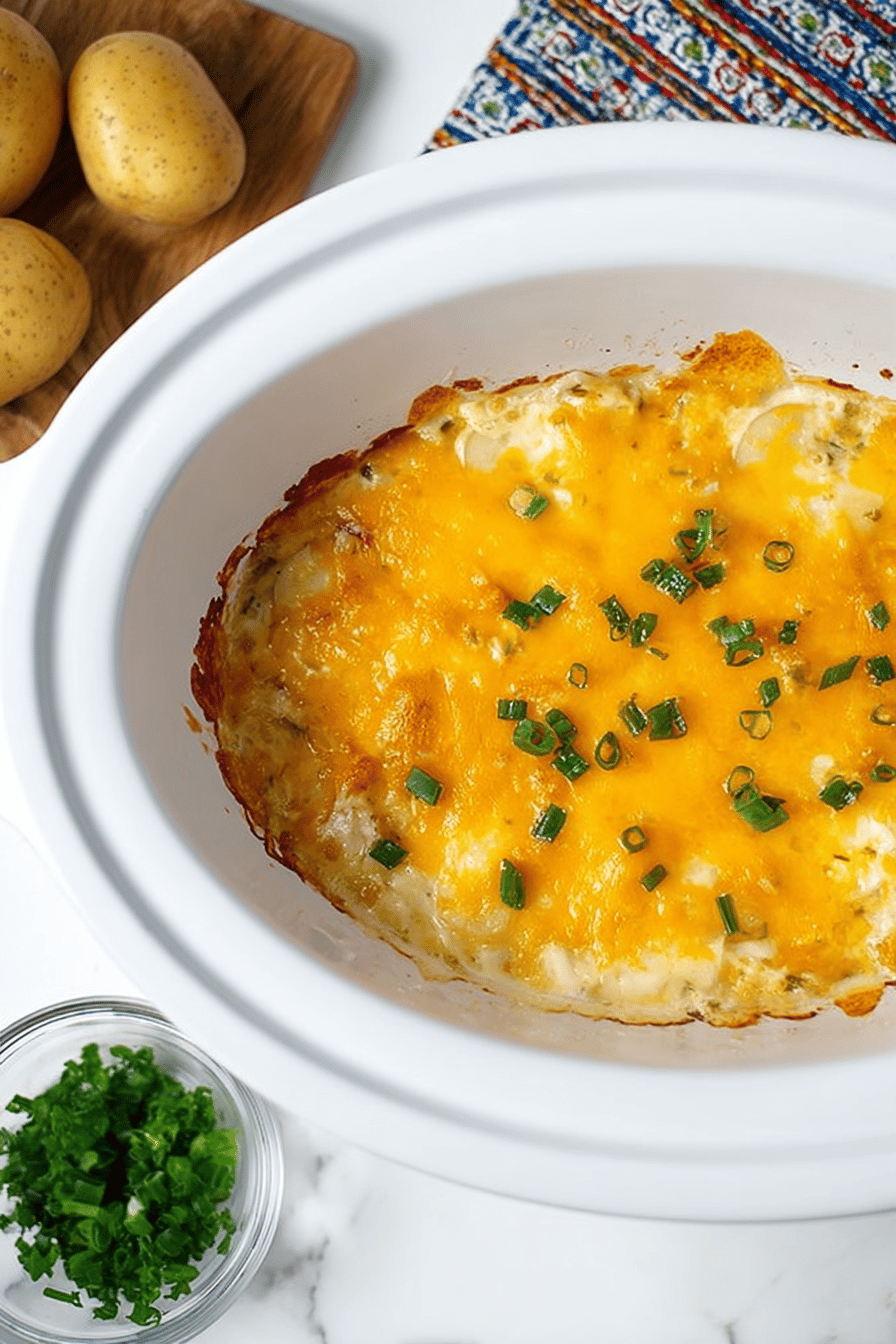 Creamy Slow Cooker Potato Gratin
