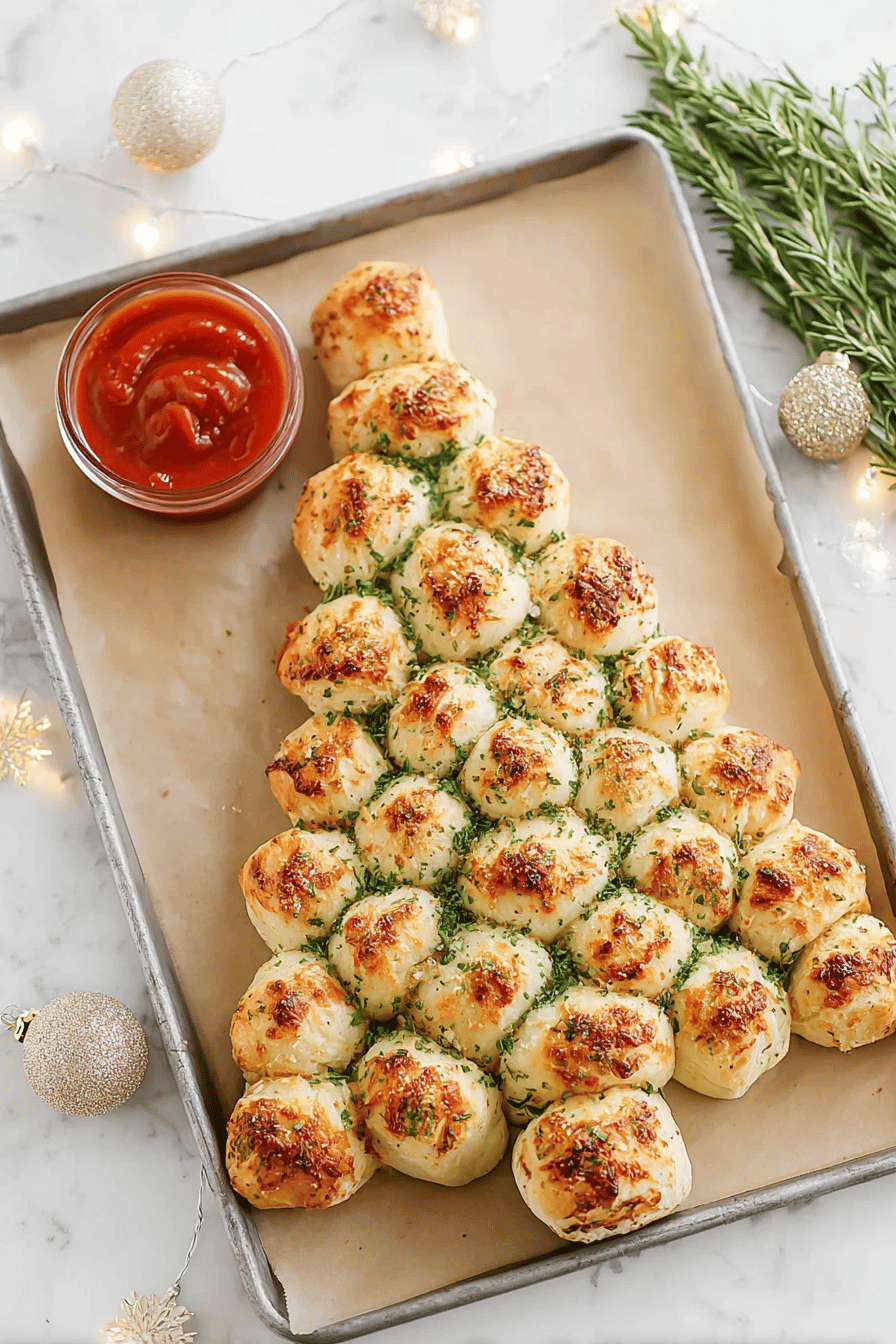 Festive Christmas Tree Pull-Apart Bread