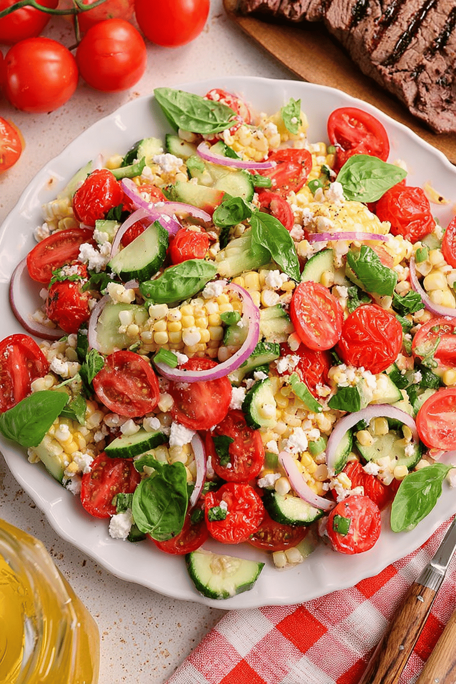 Grilled Corn Tomato Summer Salad