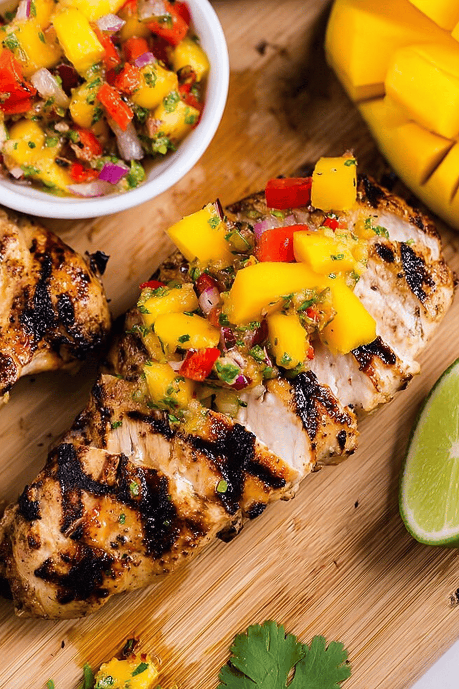 Grilled Mango Chicken Skewers