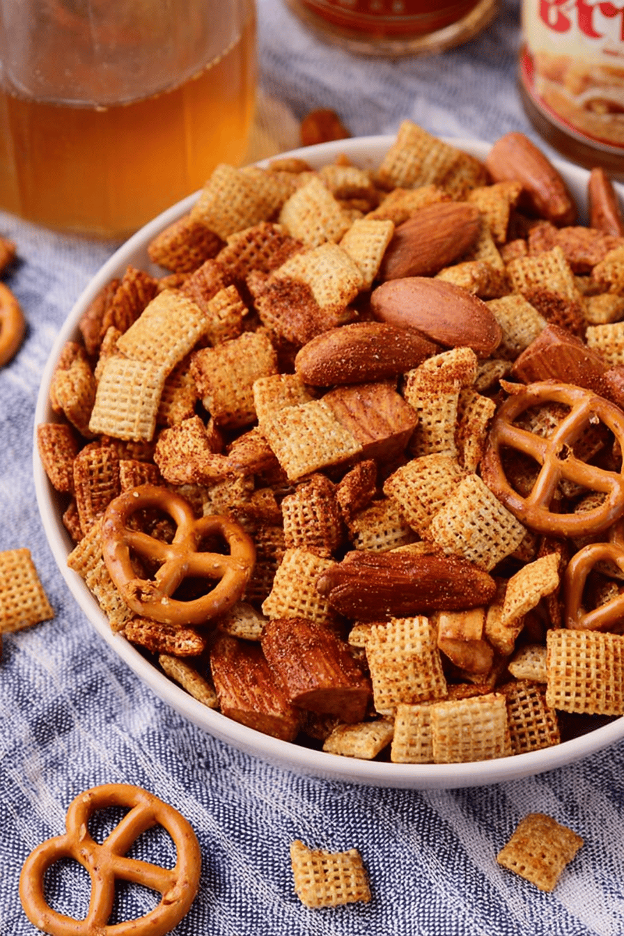Hot Honey Spiced Chex Mix