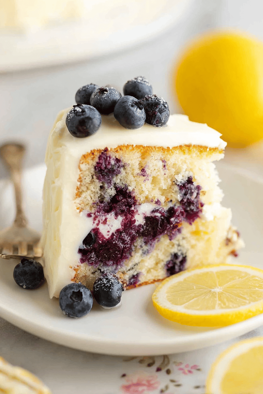 Lemon Blueberry Delight Cake