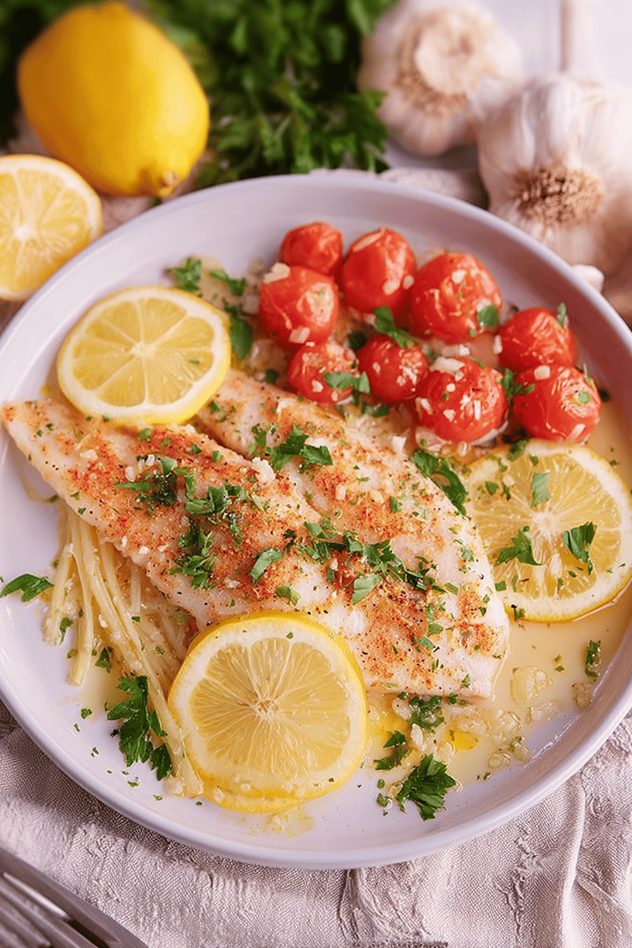 Lemon Garlic Butter Baked Tilapia Delight