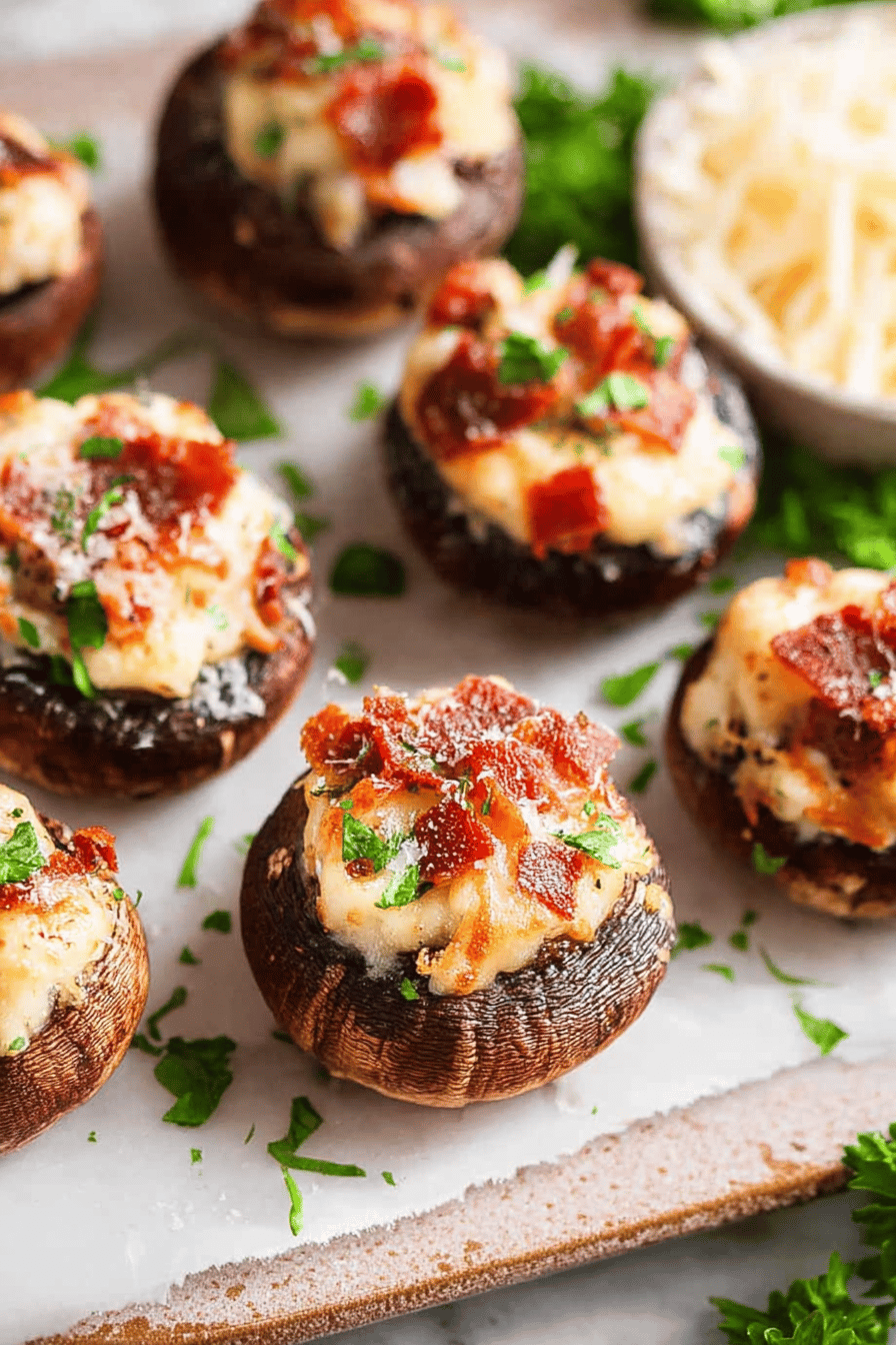 Savory Stuffed Mushroom Bites