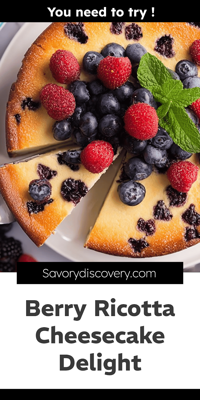 Berry Ricotta Cheesecake Delight