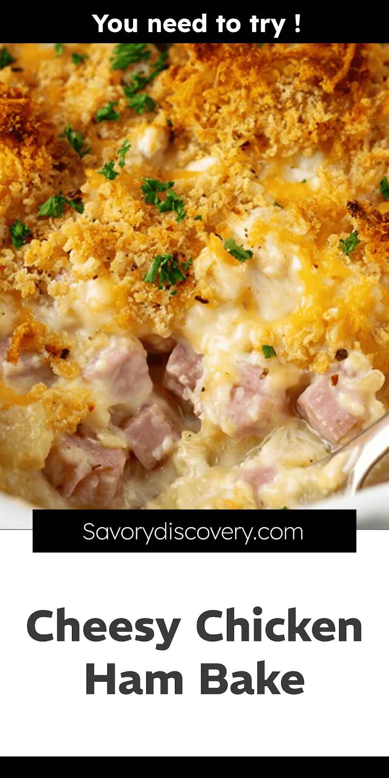 Cheesy Chicken Ham Bake