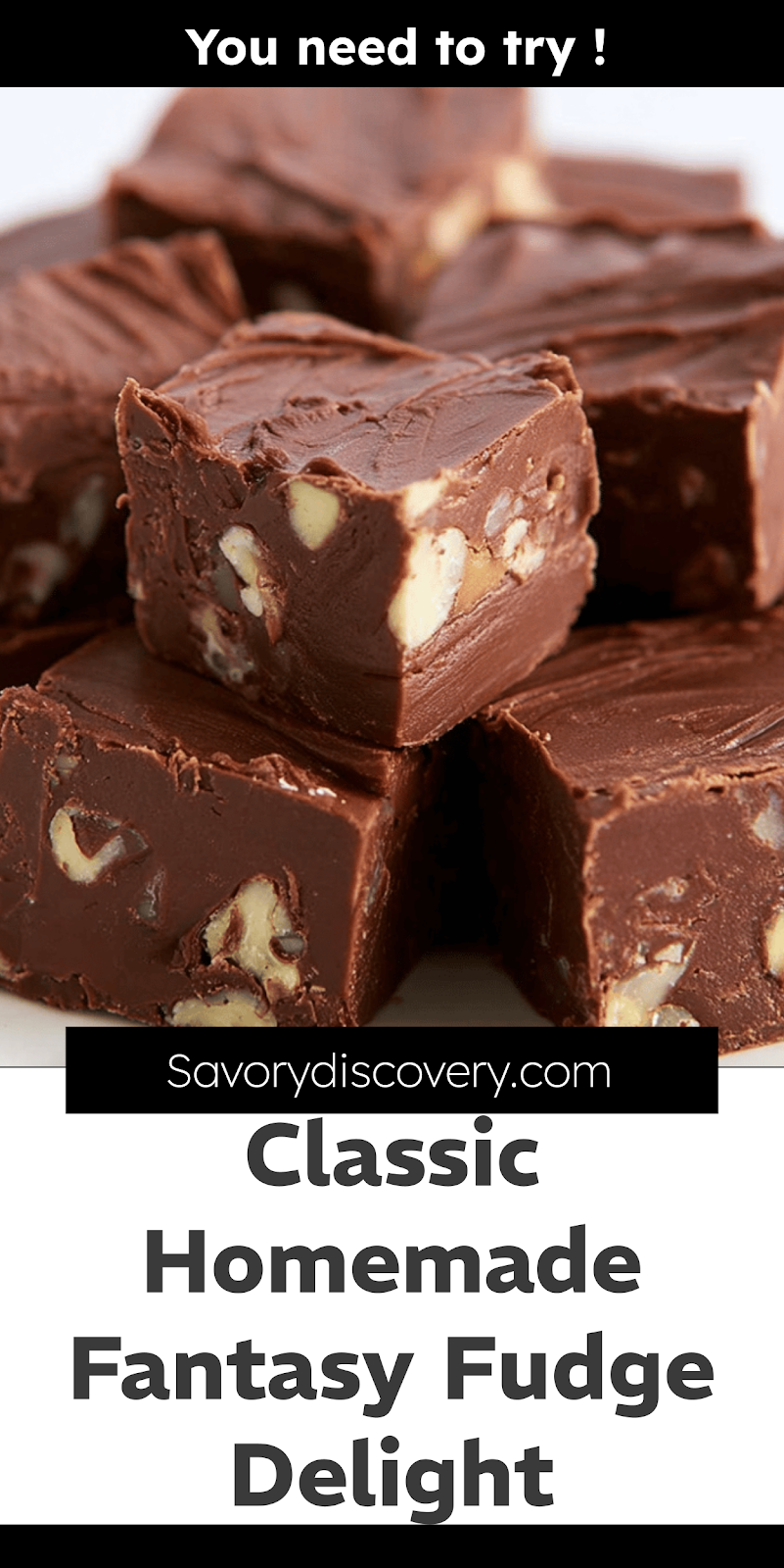 Classic Homemade Fantasy Fudge Delight