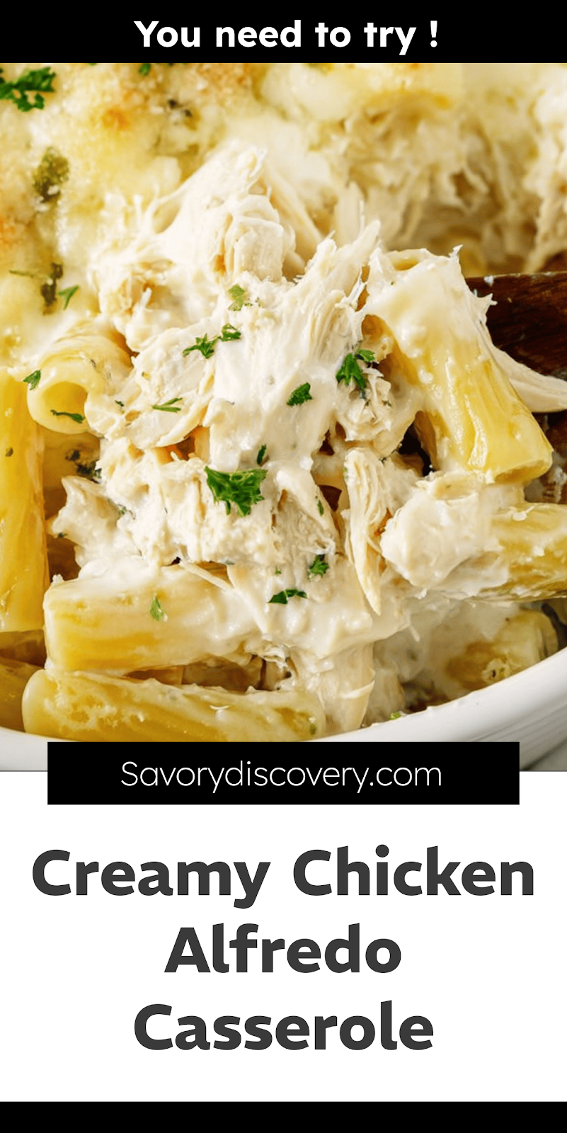 Creamy Chicken Alfredo Casserole