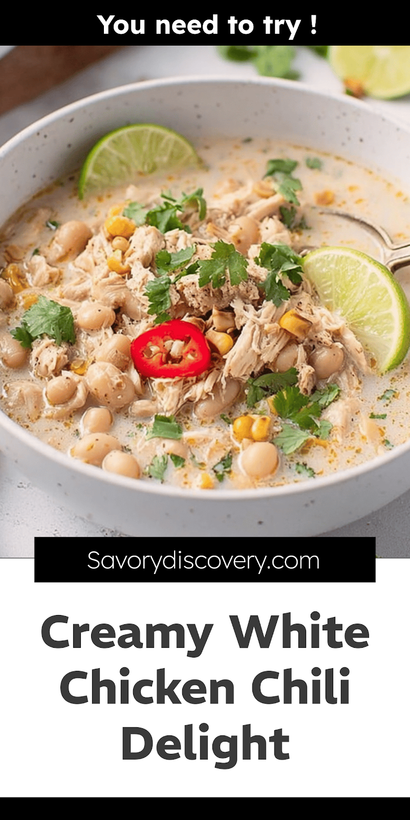 Creamy White Chicken Chili Delight