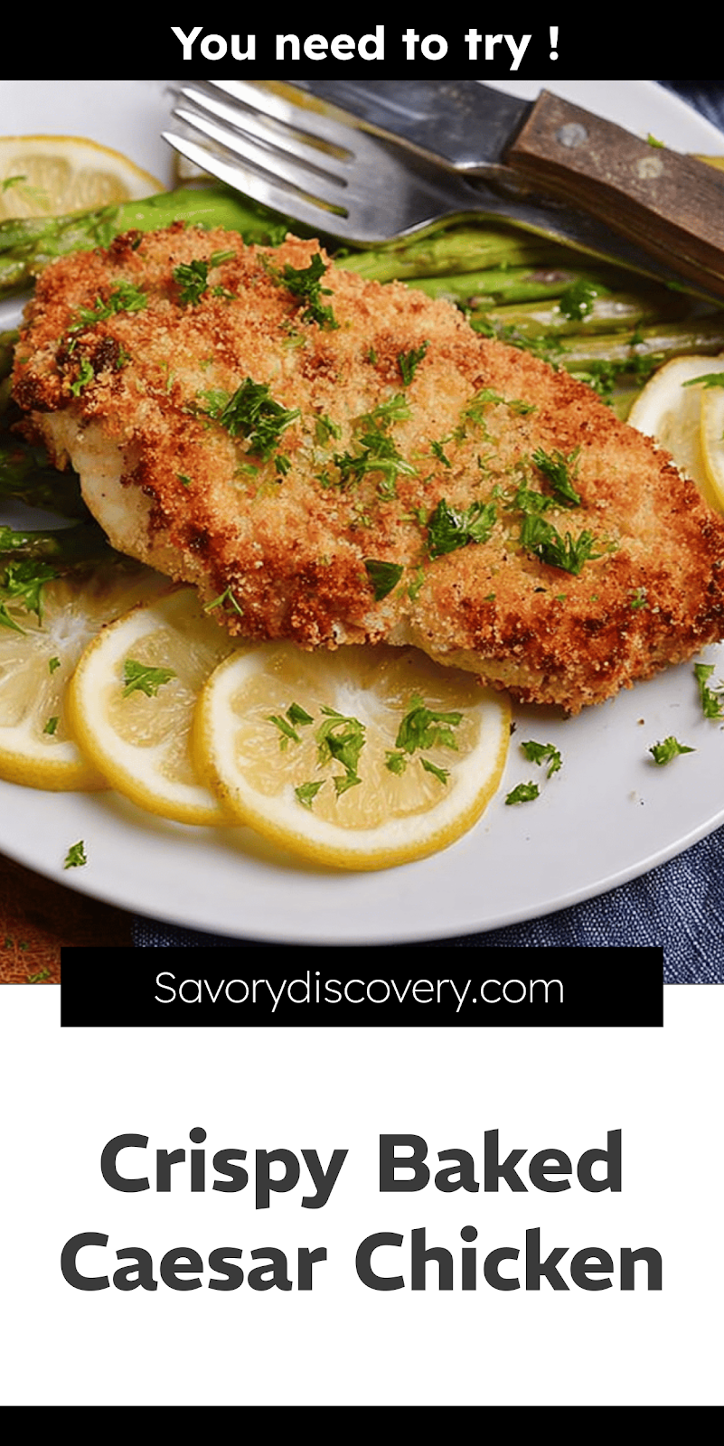 Crispy Baked Caesar Chicken